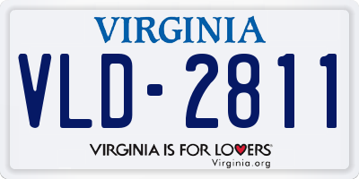 VA license plate VLD2811