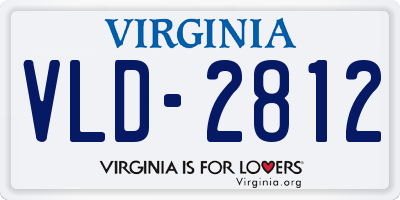 VA license plate VLD2812