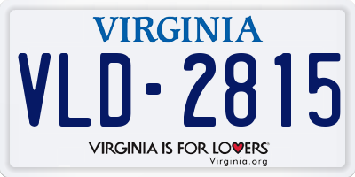 VA license plate VLD2815
