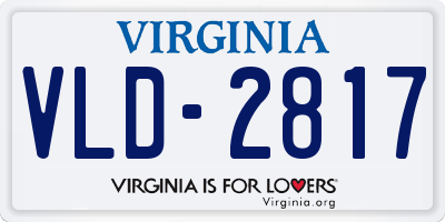 VA license plate VLD2817