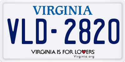 VA license plate VLD2820