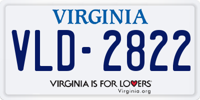 VA license plate VLD2822