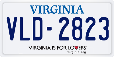 VA license plate VLD2823