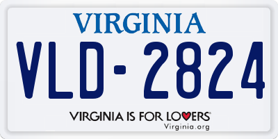 VA license plate VLD2824