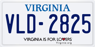 VA license plate VLD2825