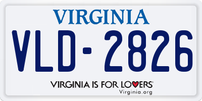 VA license plate VLD2826