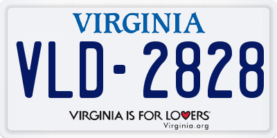 VA license plate VLD2828
