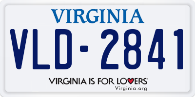VA license plate VLD2841
