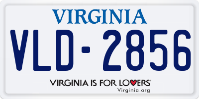 VA license plate VLD2856