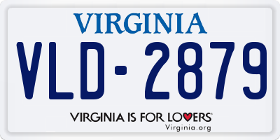 VA license plate VLD2879