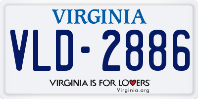 VA license plate VLD2886