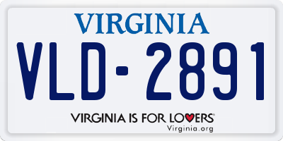 VA license plate VLD2891