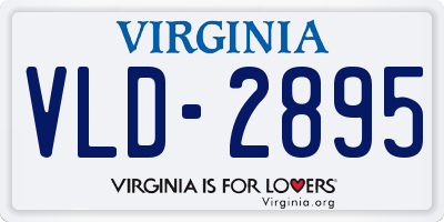 VA license plate VLD2895