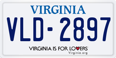 VA license plate VLD2897