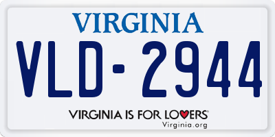 VA license plate VLD2944