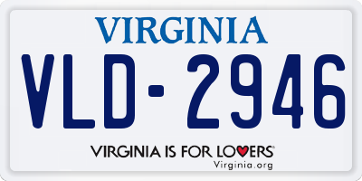 VA license plate VLD2946