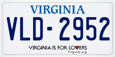 VA license plate VLD2952