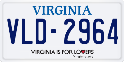 VA license plate VLD2964
