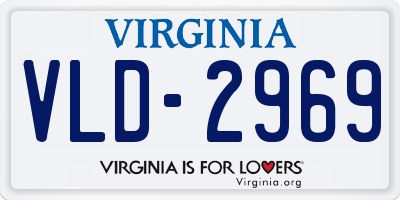 VA license plate VLD2969
