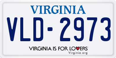 VA license plate VLD2973