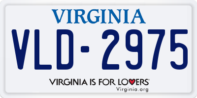 VA license plate VLD2975