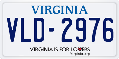 VA license plate VLD2976