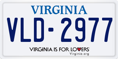 VA license plate VLD2977