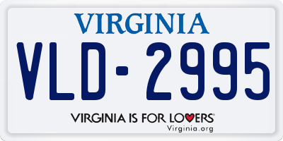 VA license plate VLD2995