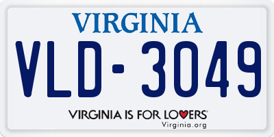 VA license plate VLD3049