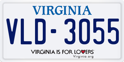 VA license plate VLD3055