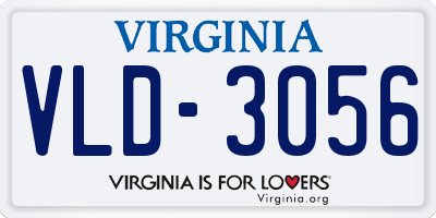 VA license plate VLD3056