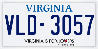 VA license plate VLD3057