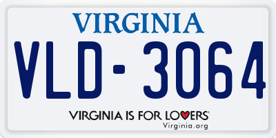 VA license plate VLD3064