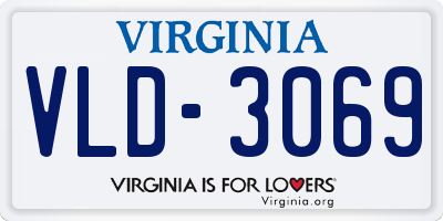 VA license plate VLD3069