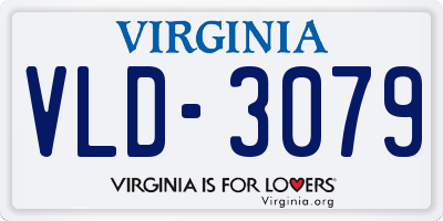VA license plate VLD3079