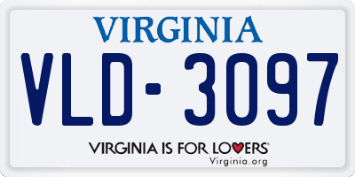 VA license plate VLD3097
