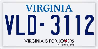 VA license plate VLD3112