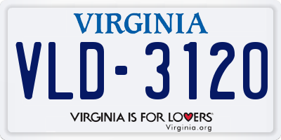 VA license plate VLD3120