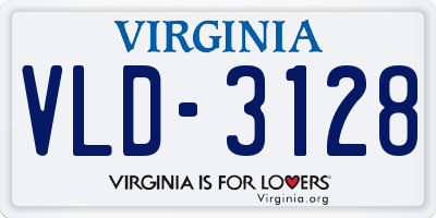 VA license plate VLD3128