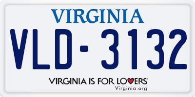 VA license plate VLD3132