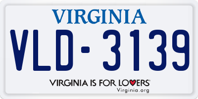 VA license plate VLD3139
