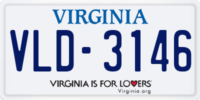 VA license plate VLD3146