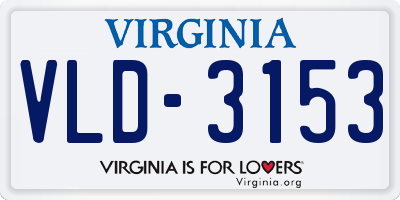 VA license plate VLD3153
