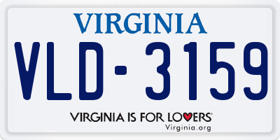 VA license plate VLD3159
