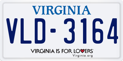 VA license plate VLD3164