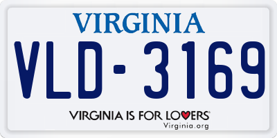 VA license plate VLD3169