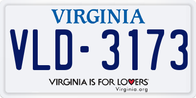 VA license plate VLD3173