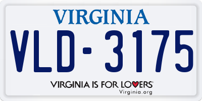 VA license plate VLD3175
