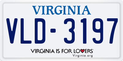 VA license plate VLD3197