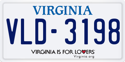 VA license plate VLD3198